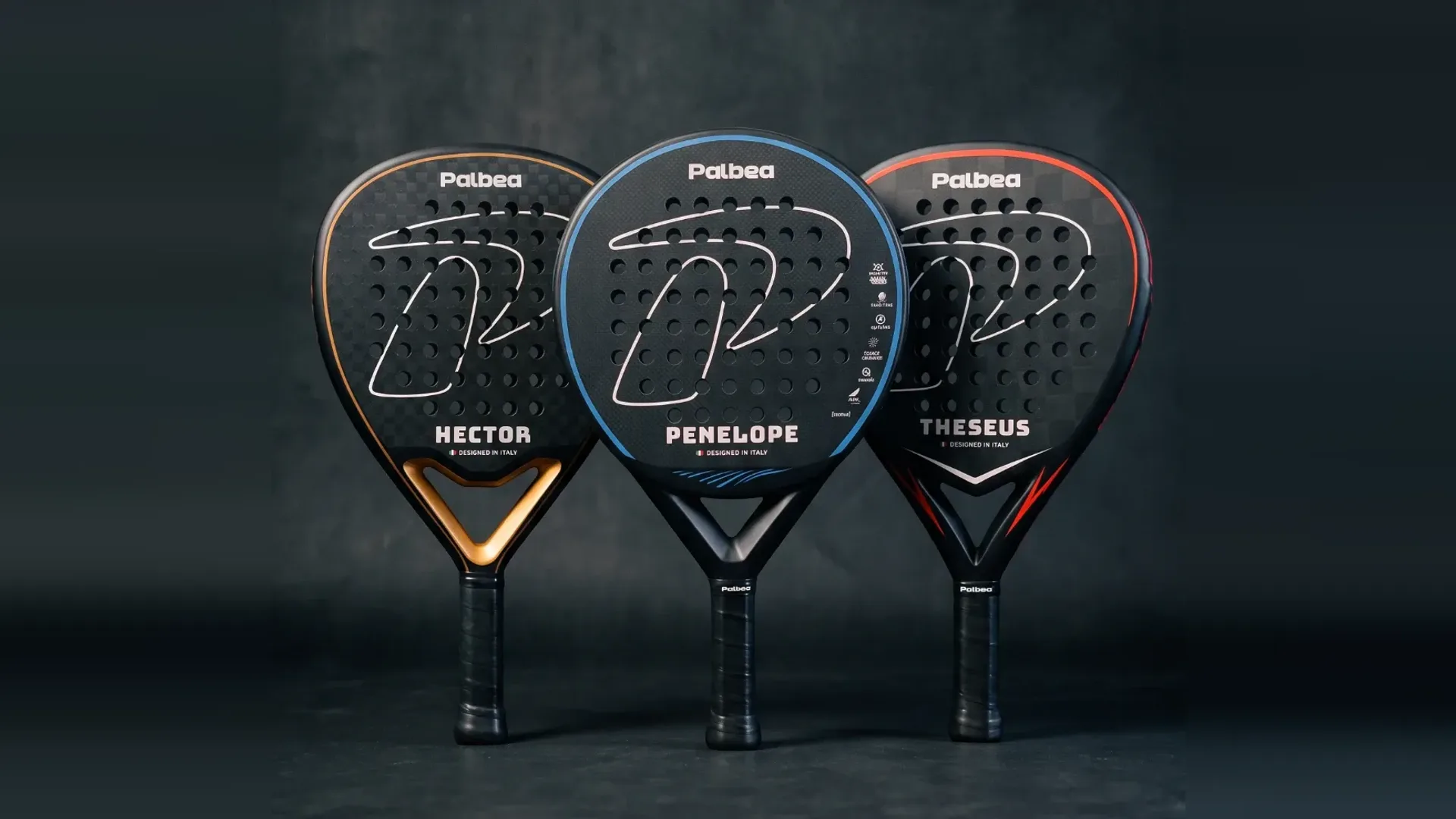 Palbea Hector, Penelope and Theseus padel rackets